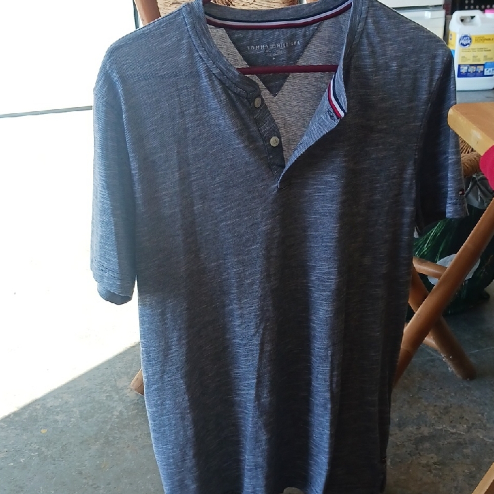 Men's Blue Short Sleeve Shirt